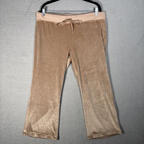 Aerie Pants - Aerie Pants Womens Size XL Pull On Velour Velvet Capri Ankle Nude Beige Tan Gold
